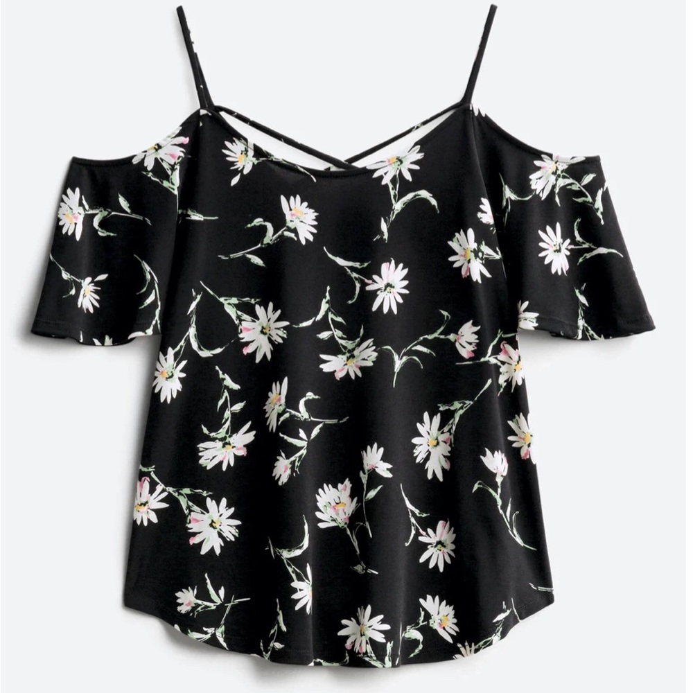 Kaileigh Valette Back Detail Cold Shoulder Knit Top